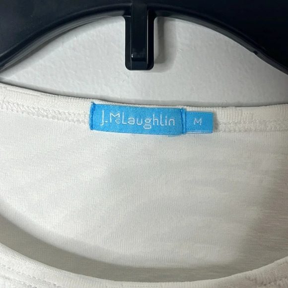 J.McLaughlin White Textured Catalina Bella Sleeve Top - Picture 2 of 5